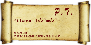 Pildner Tömör névjegykártya